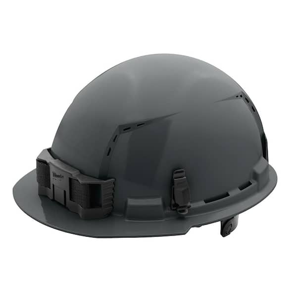 Milwaukee BOLT Gray Type 1 Class C Front Brim Vented Hard Hat with 6-Point Ratcheting Suspension