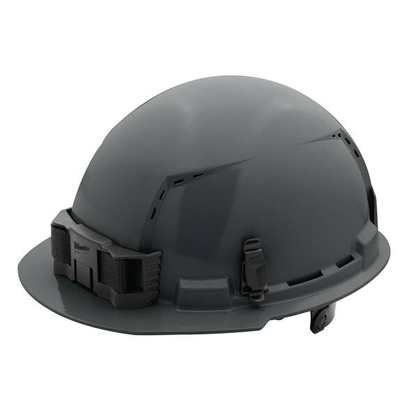 Milwaukee BOLT Gray Type 1 Class C Front Brim Vented Hard Hat with 6-Point Ratcheting Suspension (5-Pack)