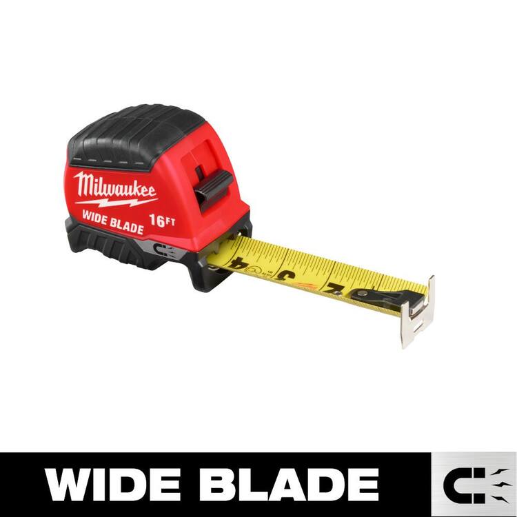 Milwaukee 16 ft. Wide Blade Magnetic Tape Measure With 16 ft. Reach