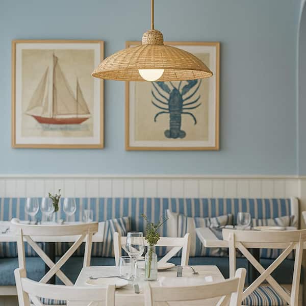 Pismo 1-Light Lacquered Brass Pendant Light