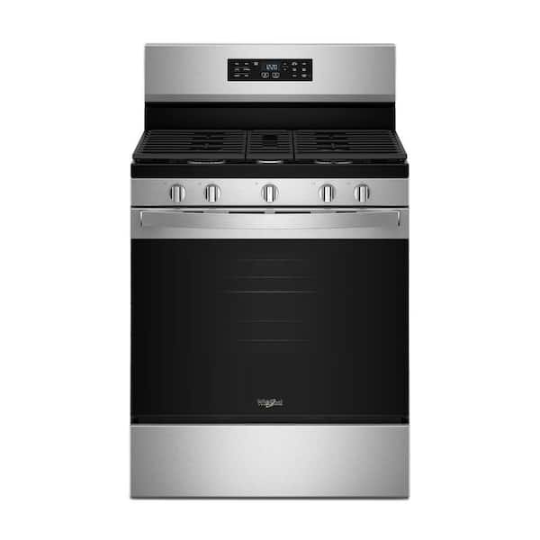 30 in. 5 Burners Freestanding Gas Range in Fingerprint Resistant Stainless Steel with Air Cooking Technology