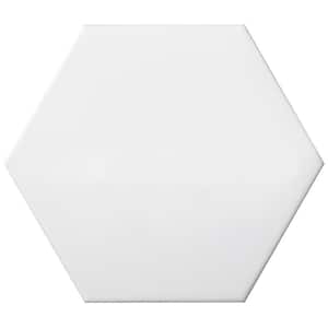 Code White Hexagon Smooth 5.91 in. x 6.90 in. Ceramic Wall Tile (6.24 sq. ft. / case)