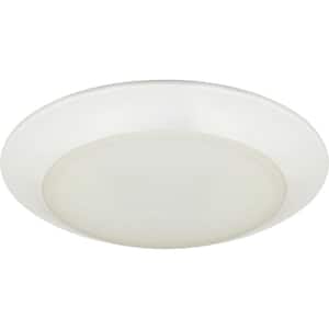 8 in. 4000K White Housing Required Integrated LED Recessed Surface Mounted Disk Light Trim