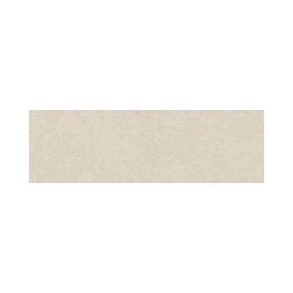 Daltile Plaza Nova White Image 3 in. x 12 in. Porcelain Bullnose Floor and Wall Tile-DISCONTINUED