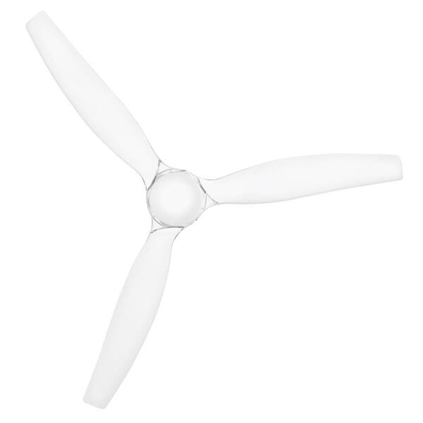 HINKLEY - Facet 52.0 in. Indoor/Outdoor Integrated LED Matte White Ceiling Fan with Remote Control