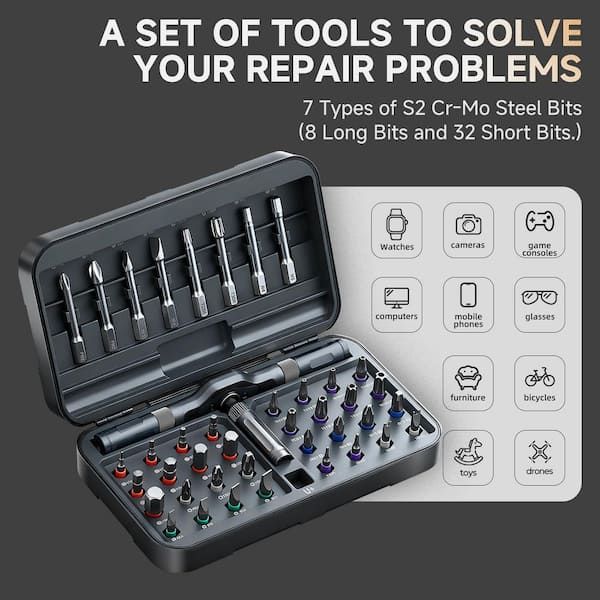 Laybus 42 in 1 Magnetic Screwdriver Set, Portable Compact Repair