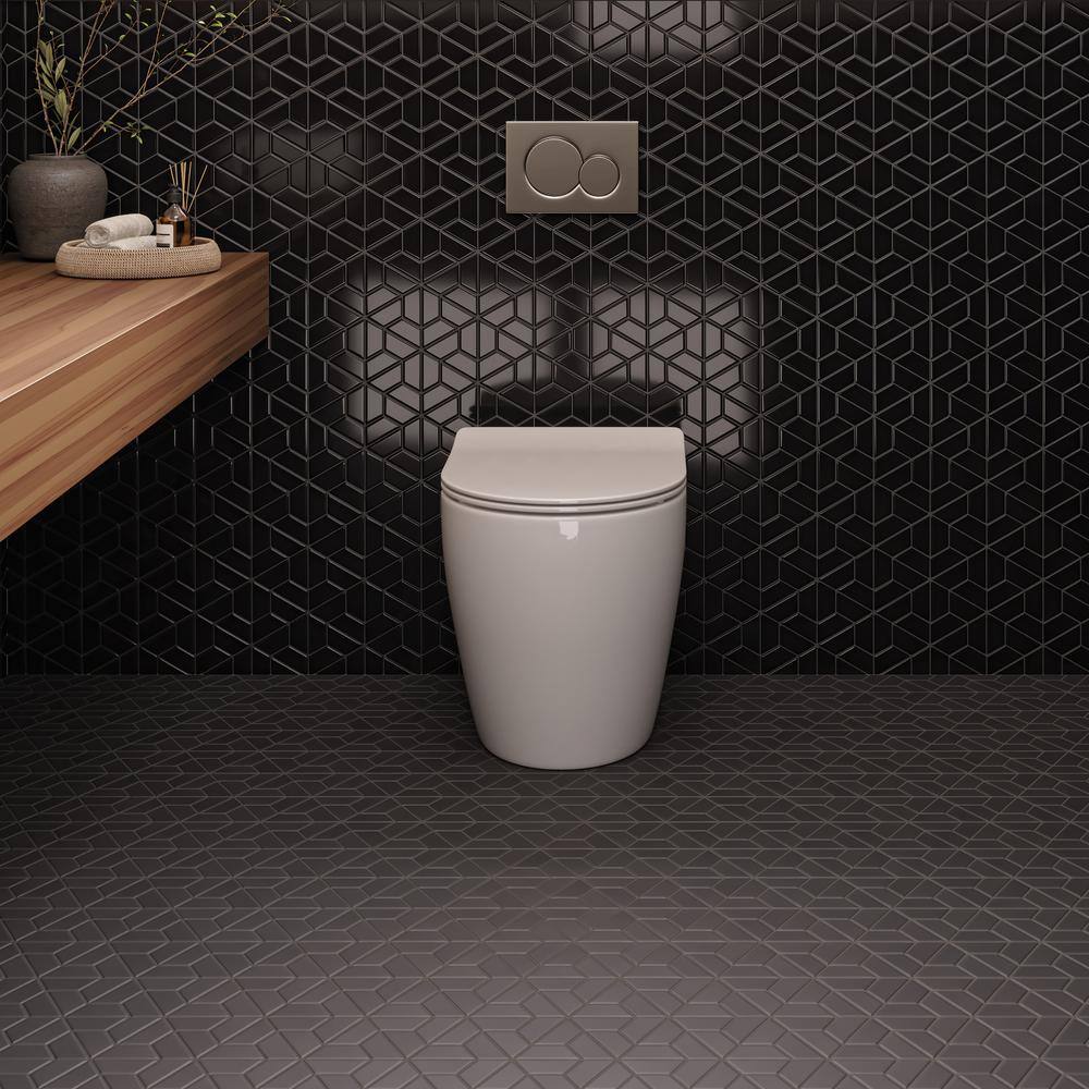White Matte Porcelain Herringbone Mosaic Tile 11x13