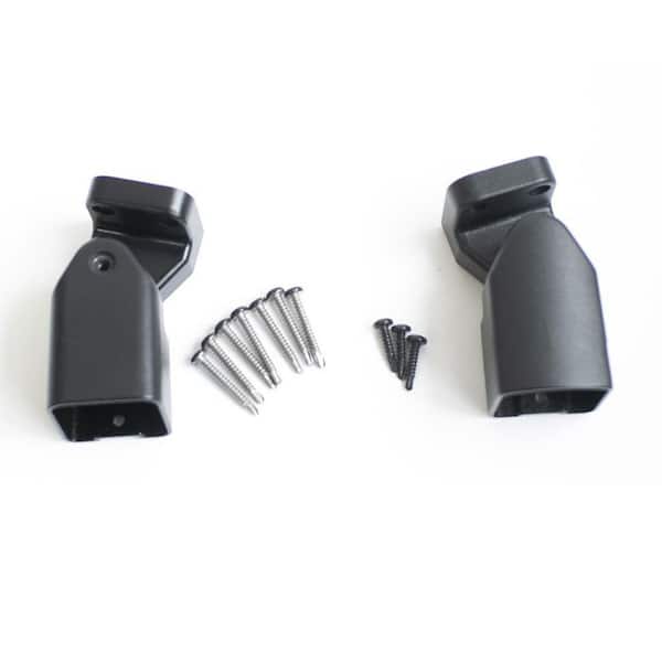 Contemporary Black Aluminum Textured Multi-Angle Bracket Kit