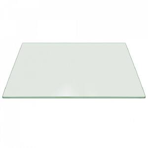 24 in. x 36 in. Clear Rectangle Glass Table Top, 1/4 in. Thick Flat Edge Polished Tempered Eased Corners