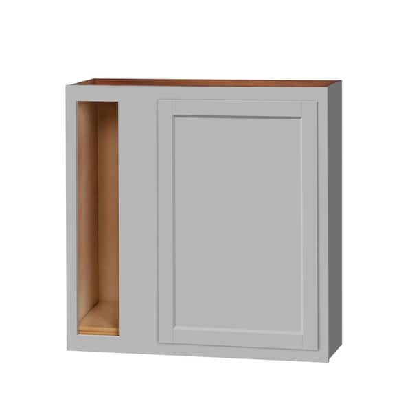 36 in. x 36 in. x 12 in. Gray Assembled Kitchen Wall Corner Cabinet ...