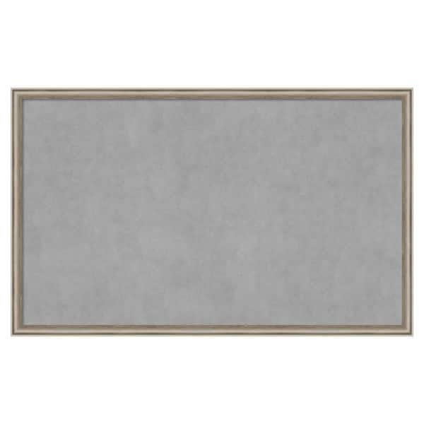Amanti Art Salon Scoop Pewter 42 in. x 26 in. Framed Magnetic Board
