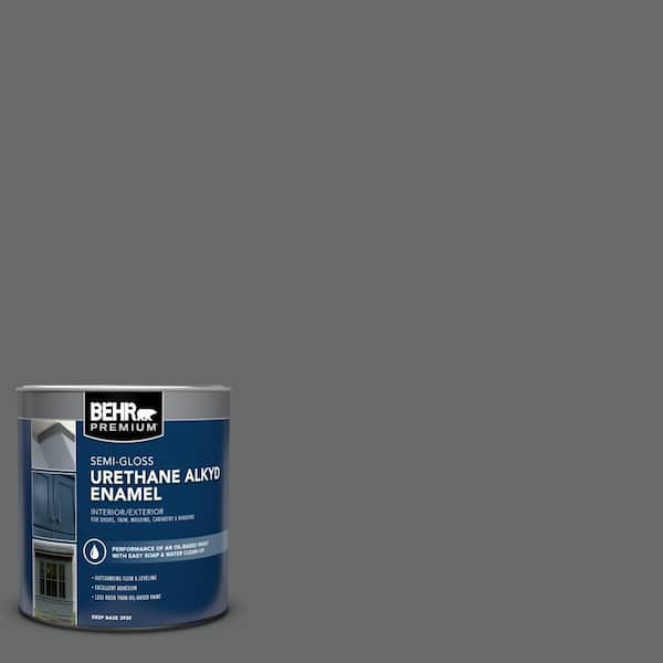 1 qt. #PPU26-02 Imperial Gray Urethane Alkyd Semi-Gloss Enamel Interior/Exterior Paint
