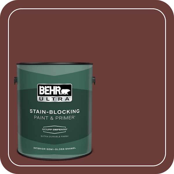 BEHR ULTRA 1 gal. #BXC-69 Cimarron Extra Durable Semi-Gloss Enamel Interior Paint & Primer