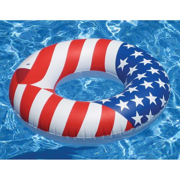 Swimline 36 in. Stars And Stripes Americana Print Ring Pool Float ...