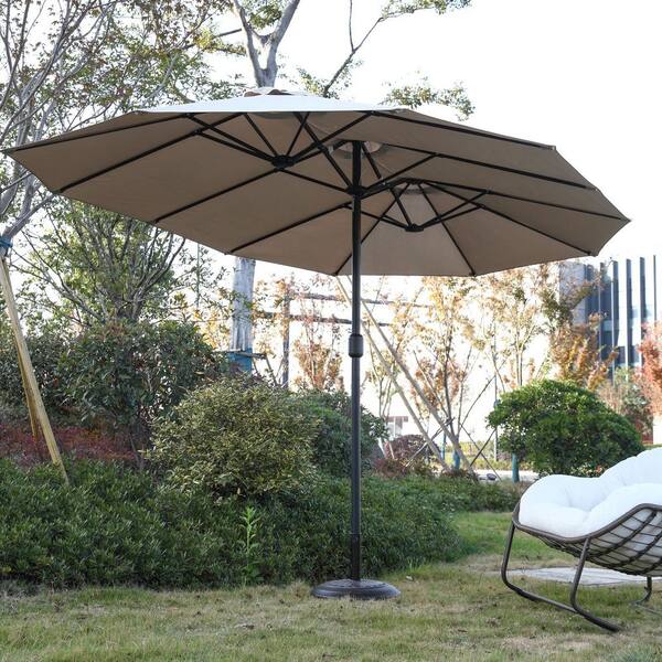14 double sided twin patio umbrella PURPLE LEAF Market with Base 14ft Double-Sided Cream It in.s understandable how an ideal outdoor living area is crucial for family bonding and making memories 14.8 ft. Extra Large Patio