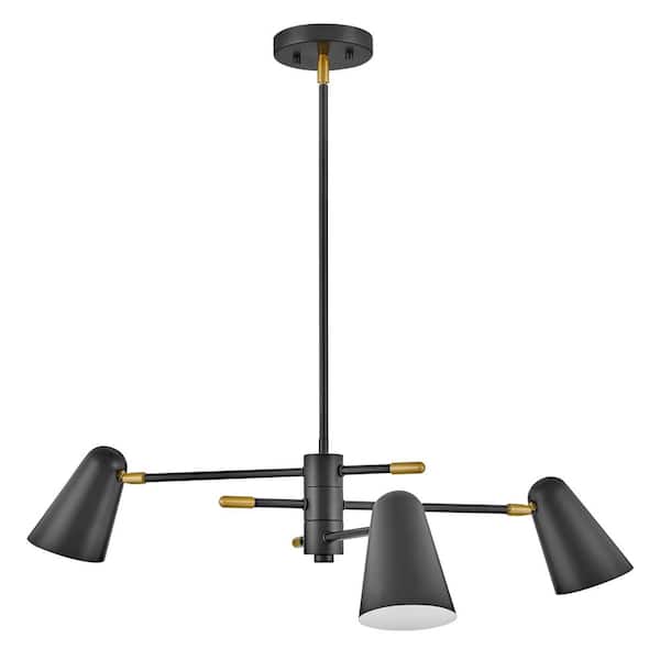 Birdie 3-Light Black Island Chandelier