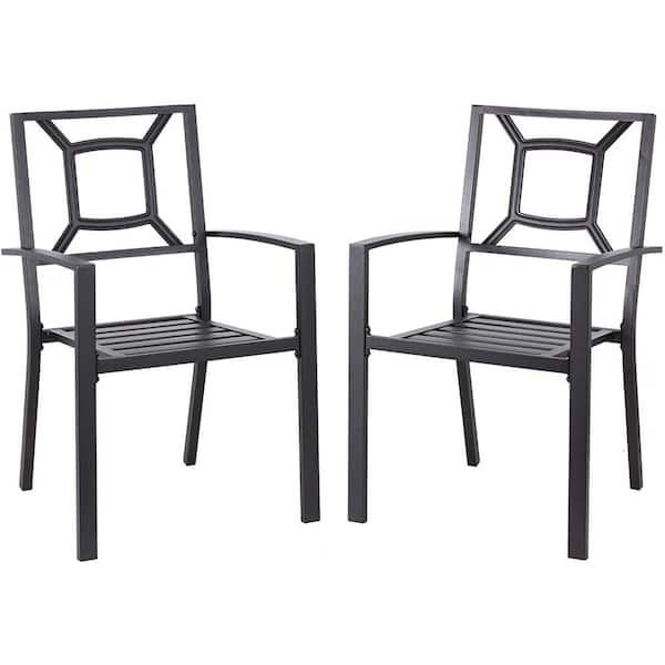 outdoor black stackable chairs