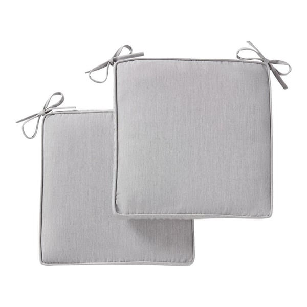 Sunbrella Canvas Granite Square Reversible Outdoor Seat Cushion (2-Pack)