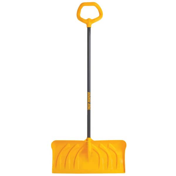 True Temper 41.94 in. Steel Handle and 24 in. Plastic Blade Versa Grip Combo Snow Shovel and Pusher