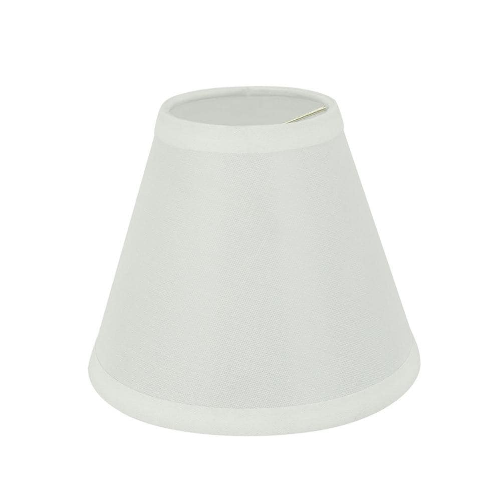 Off-White Linen Empire Lamp Shades for Chandeliers, Set of 6