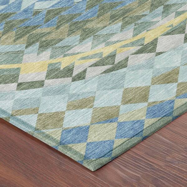 Chantille Machine Washable Indoor/Outdoor Abstract ACN2685 Blue 10 ft. x 14 ft. Area Rug