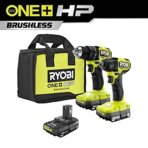 ONE+ HP 18V Brushless Cordless Compact Drill & Impact Driver Kit w/Batteries, Charger & Bag w/Extra 1.5 Ah Battery