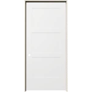 36 in. x 80 in. Birkdale White Paint Right-Hand Smooth Hollow Core Molded Composite Single Prehung Interior Door