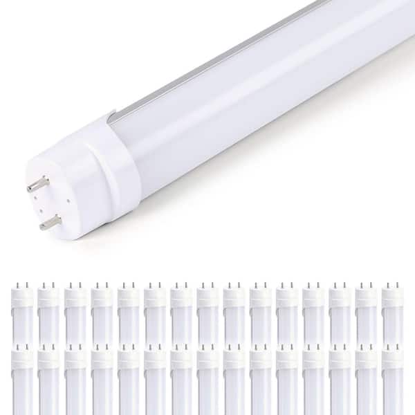 JAZAVA 40-Watt Equivalent Daylight Deluxe (6500K) 48 in. Linear Tube T8 G23 LED Light Tube (30-Pack)