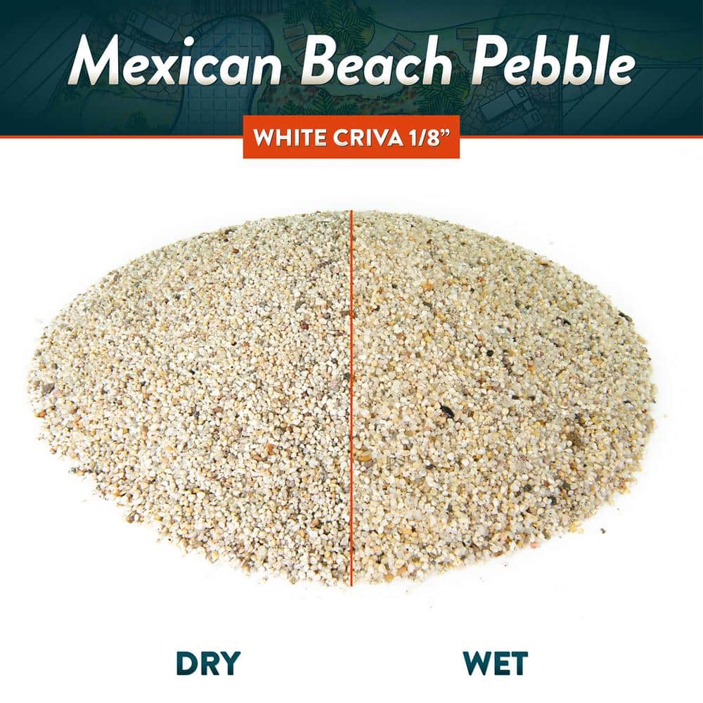 White Criva 1/8 Inch Mexican Beach Pebbles for Garden and Landscape