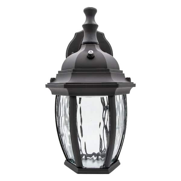 Maima 1 Light Black Led Outdoor Wall Lantern Sconce With Dusk To Dawn Sensor Mel 6150w Maima 1 Light Black Led Outdoor Wall, Dusk To Dawn Outside Light Fixtures