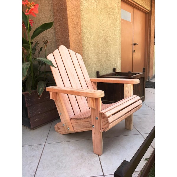 Best Redwood Outdoor Natural Unfinished Redwood Adirondack Chair