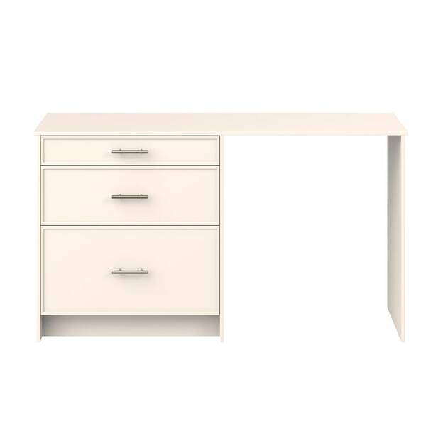 Fairview 61.5 in. W x 34.5 in. H x 24 in. D Washed Linen Simple Desk Base Bundle