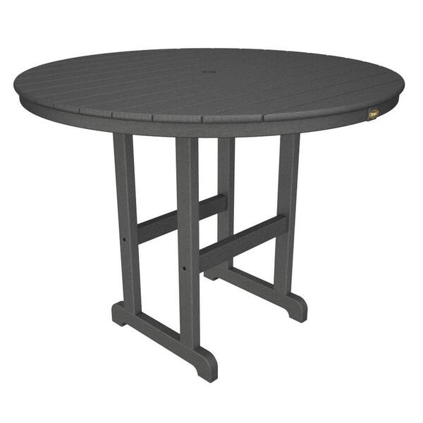 Trex Outdoor Furniture Monterey Bay 48 in. Stepping Stone Round Patio Counter Table