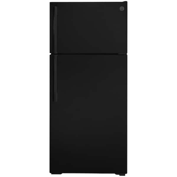 GE 16.6 cu. ft. Top Freezer Refrigerator in Black, ENERGY STAR