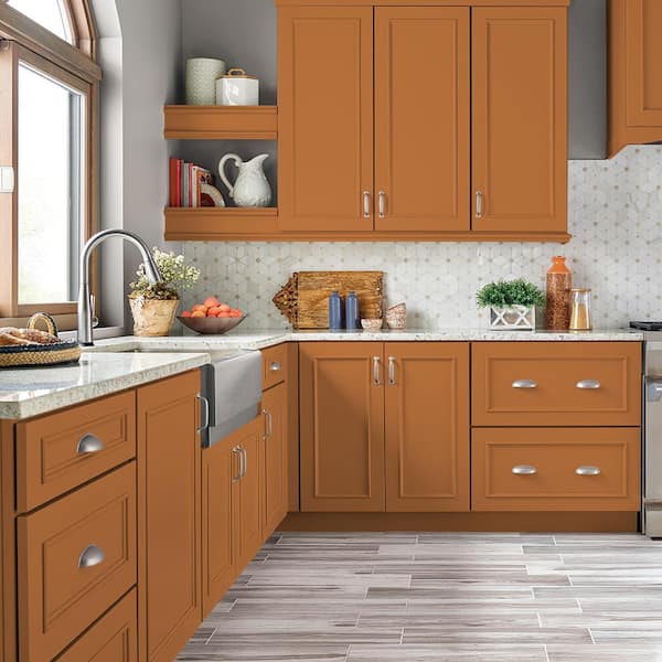 1 qt. #M230-7 Rumba Orange Satin Enamel Interior/Exterior Cabinet, Door & Trim Paint