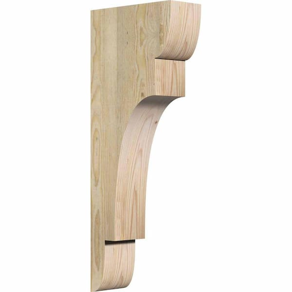 Ekena Millwork 4 in. x 10 in. x 26 in. Douglas Fir New Brighton Rough Sawn Corbel