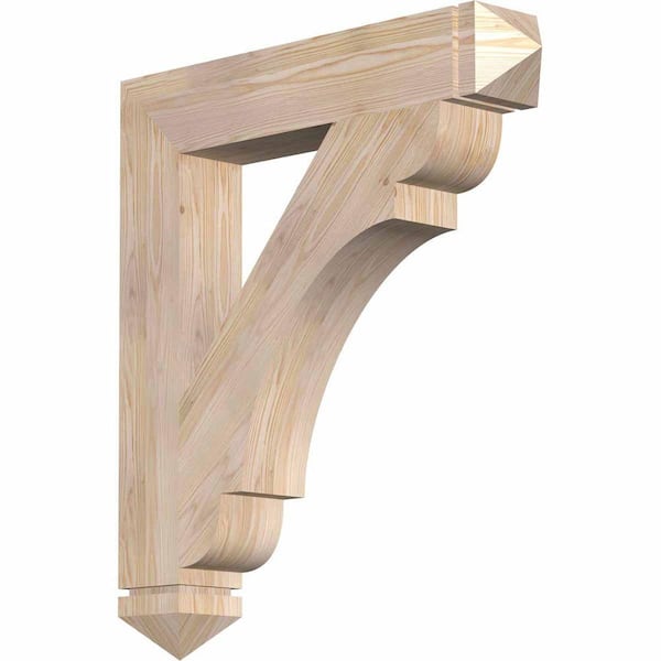 Ekena Millwork 5.5 in. x 40 in. x 28 in. Douglas Fir Olympic Arts and Crafts Smooth Bracket