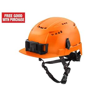 BOLT Orange Type 2 Class C Front Brim Vented Safety Helmet
