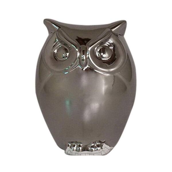 Unbranded 5 in. Silver Chrome Owl Figurine