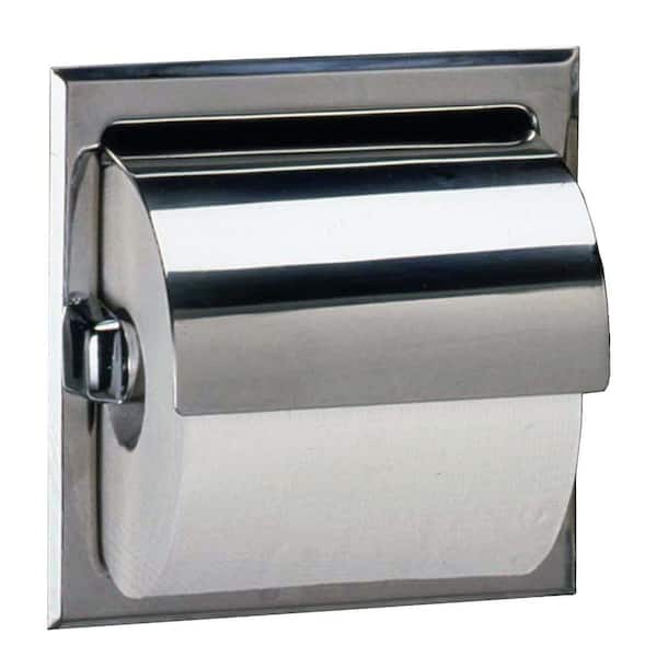 Brentwood-18, Recessed Wood Double Toilet Paper Holder