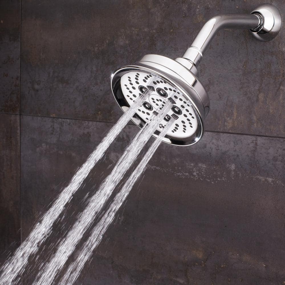 Polished Chrome Multi-Function Wall Mounted Shower Head