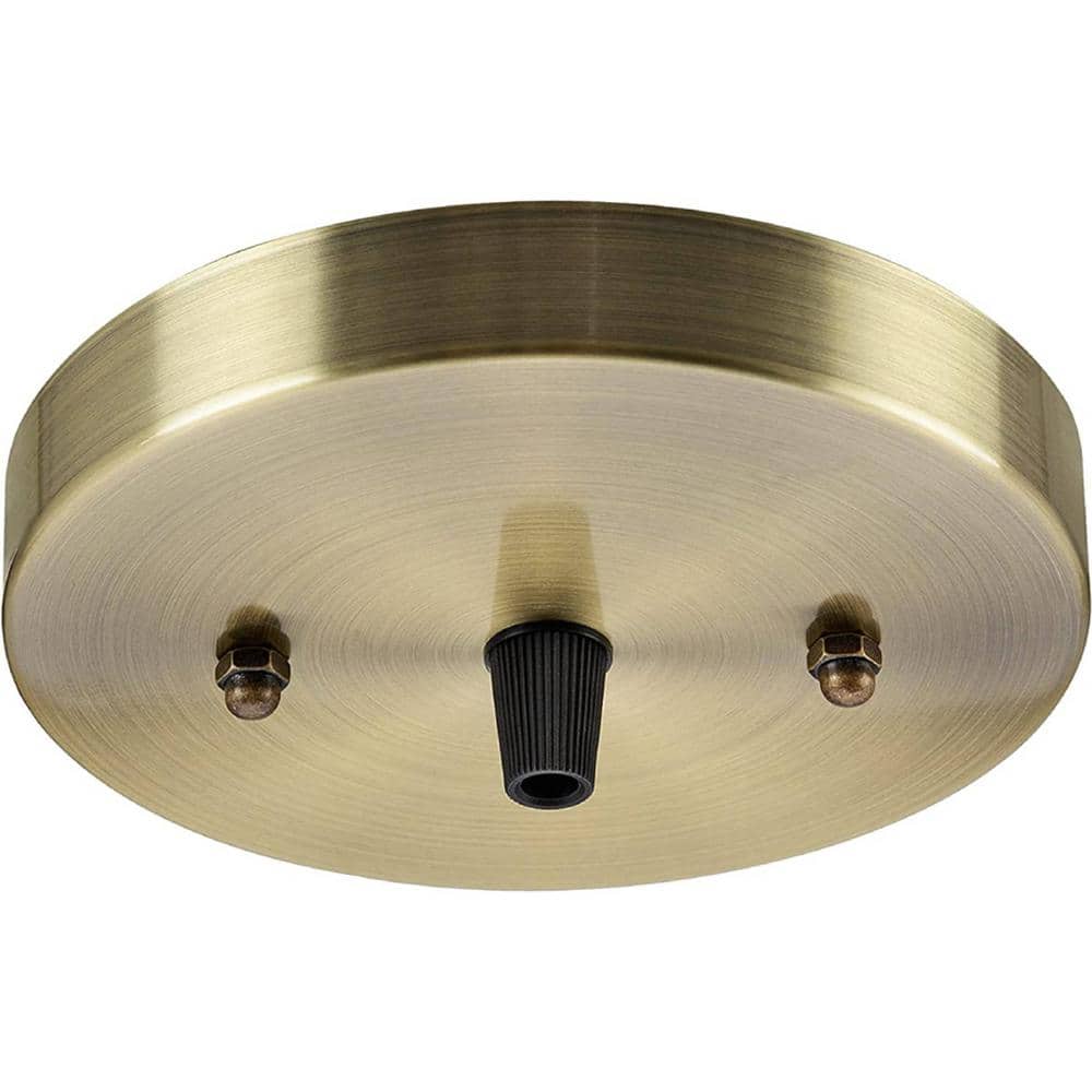 Antique Brass Round Chandelier Canopy Kit with Mounting Hardware