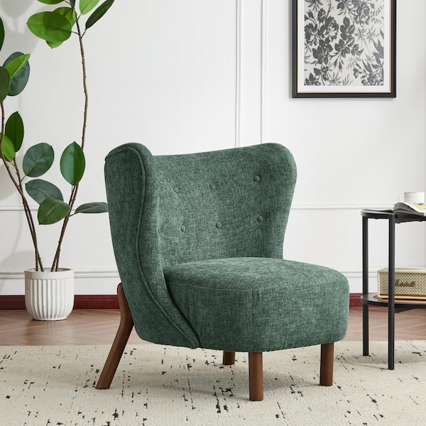 Halo Modern Upholstered Club Chair, Birch, Green