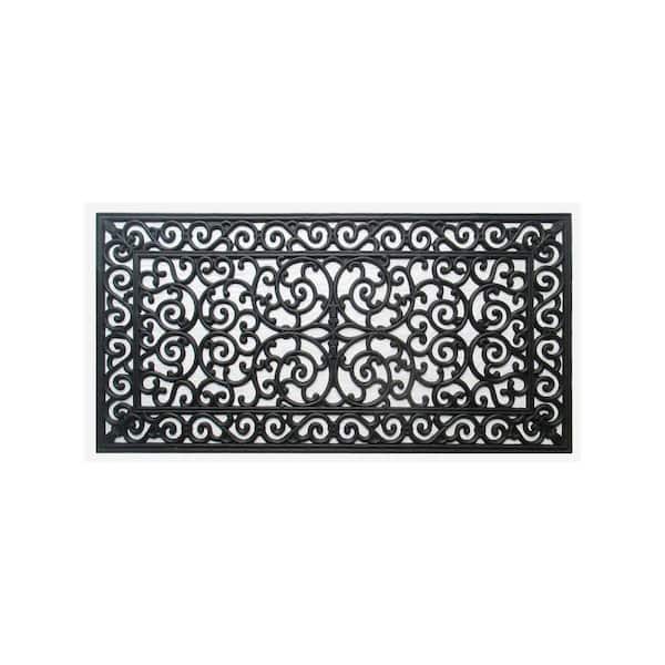 Unbranded A1HC First Impression Audie Entry Double 24 in. x 48 in. Rubber Door Mat