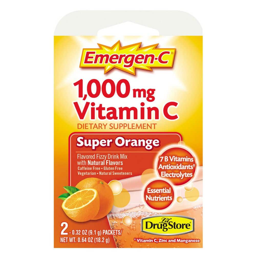 Emergen-C On-The-Go, Super Orange Drink Mix, 2-Pack LDS78002 - The Home ...