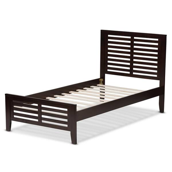 Baxton Studio Sedona Espresso Brown Twin Platform Bed 143 7872 HD