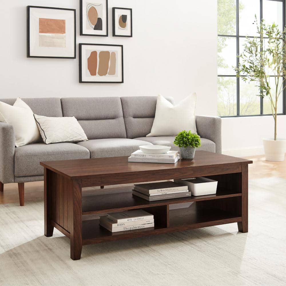 Walnut rectangular coffee table discount