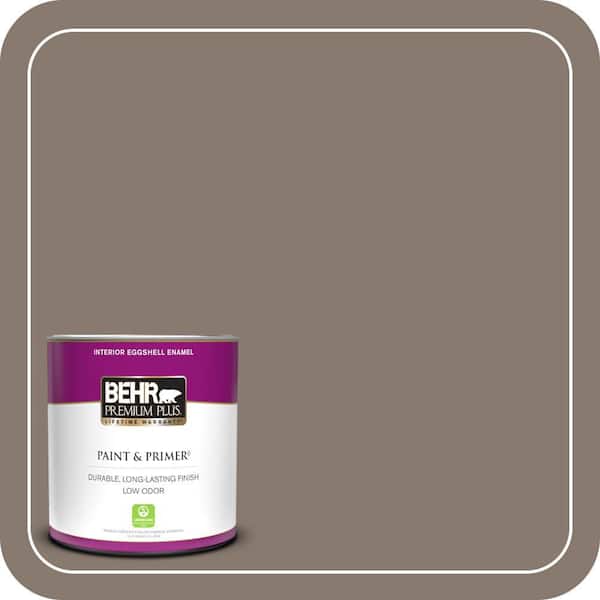 BEHR PREMIUM PLUS 1 qt. #ECC-15-1 Lost Summit Eggshell Enamel Low Odor Interior Paint & Primer