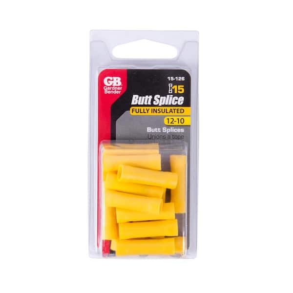 50-Pack 10-126 2-pack Gardner Bender 12 AWG to 10AWG Yellow Butt Splice