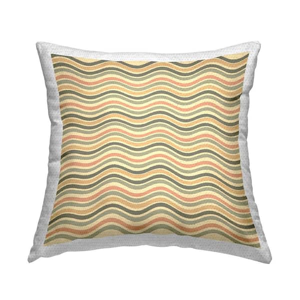 Stupell Industries Retro Wavy Pattern Outdoor Printed Throw Pillow by Gail Fraser